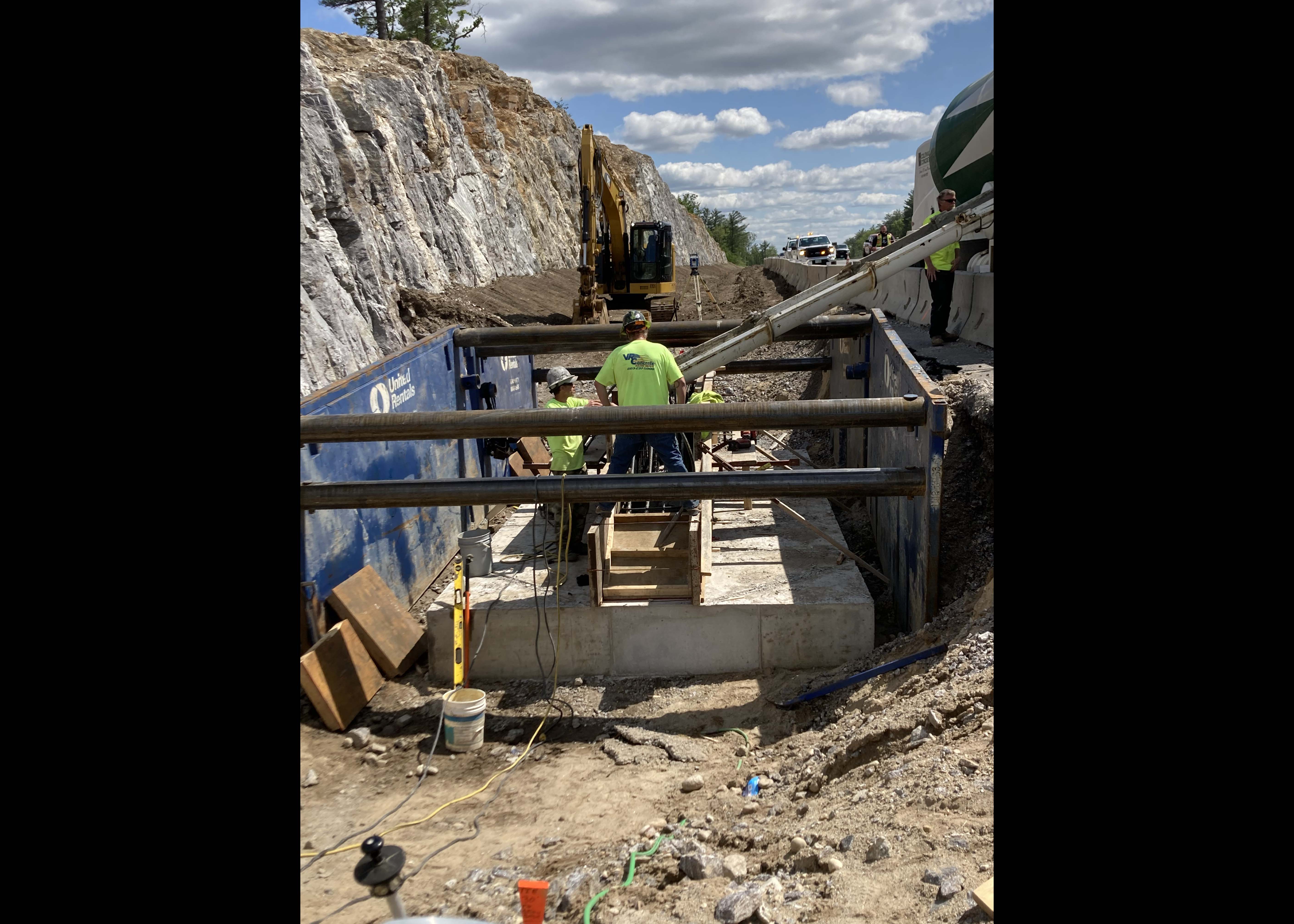 Constructing NB Overhead Sign Structure Foundation – June 2023